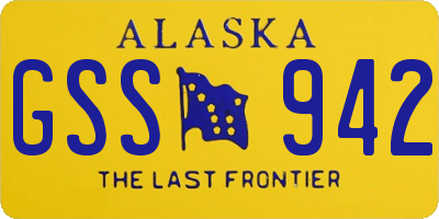 AK license plate GSS942
