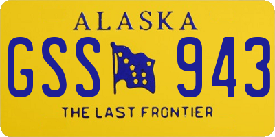 AK license plate GSS943