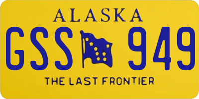 AK license plate GSS949