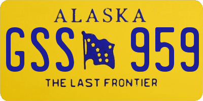 AK license plate GSS959