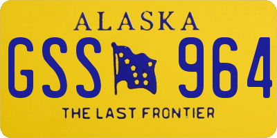 AK license plate GSS964