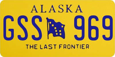 AK license plate GSS969