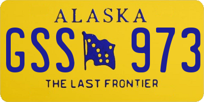 AK license plate GSS973