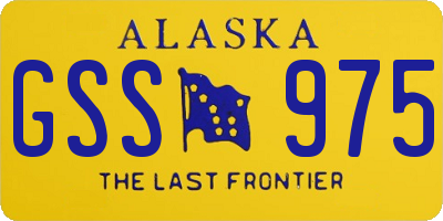AK license plate GSS975