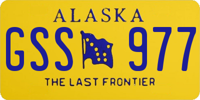 AK license plate GSS977