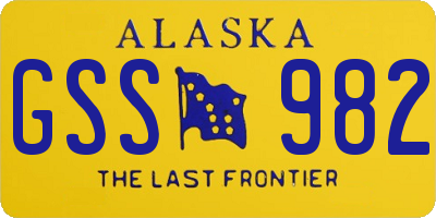 AK license plate GSS982