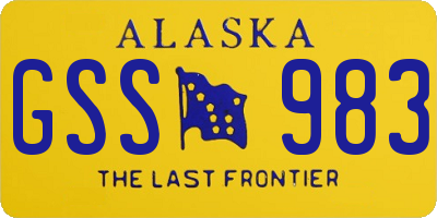 AK license plate GSS983