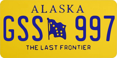 AK license plate GSS997