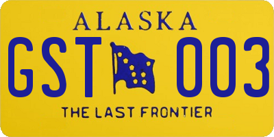 AK license plate GST003
