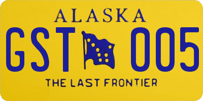 AK license plate GST005