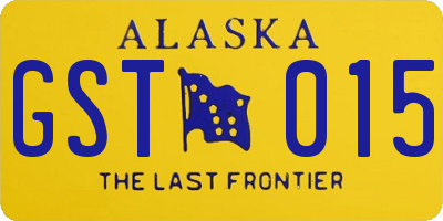 AK license plate GST015