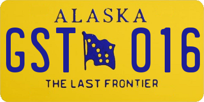 AK license plate GST016