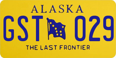 AK license plate GST029