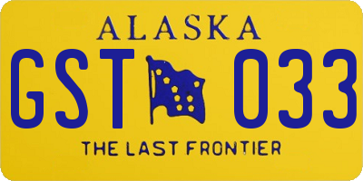 AK license plate GST033