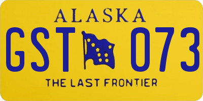 AK license plate GST073