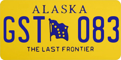 AK license plate GST083