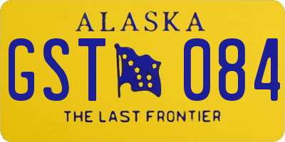 AK license plate GST084