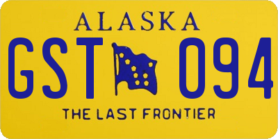 AK license plate GST094