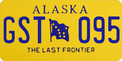 AK license plate GST095