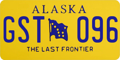 AK license plate GST096