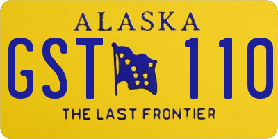 AK license plate GST110
