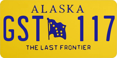 AK license plate GST117