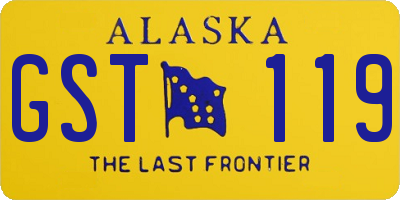 AK license plate GST119
