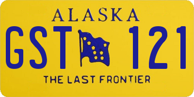 AK license plate GST121