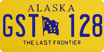 AK license plate GST128