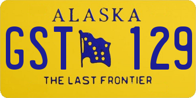 AK license plate GST129