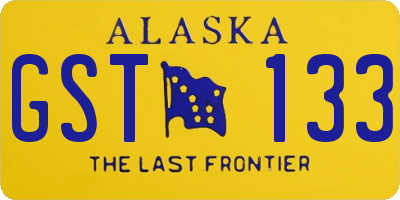AK license plate GST133
