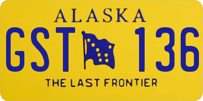 AK license plate GST136
