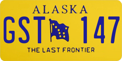 AK license plate GST147