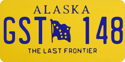AK license plate GST148