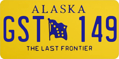 AK license plate GST149