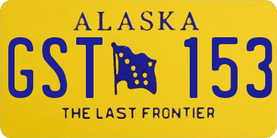 AK license plate GST153