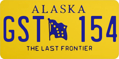 AK license plate GST154