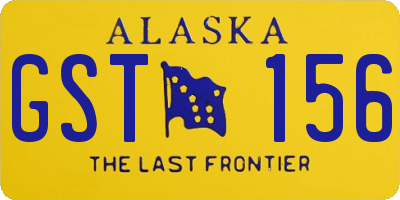 AK license plate GST156