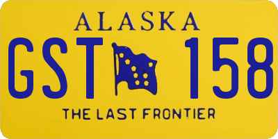 AK license plate GST158