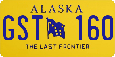 AK license plate GST160