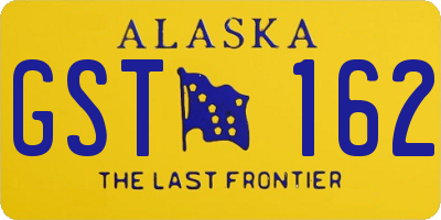 AK license plate GST162