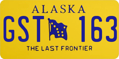 AK license plate GST163