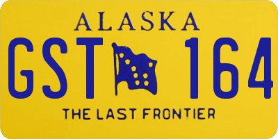 AK license plate GST164