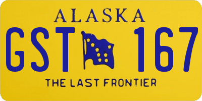AK license plate GST167