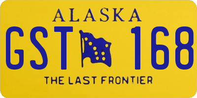 AK license plate GST168