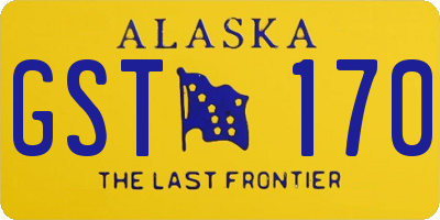 AK license plate GST170