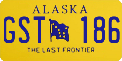 AK license plate GST186