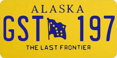 AK license plate GST197