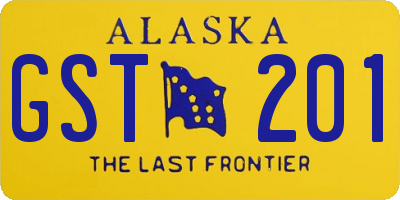 AK license plate GST201