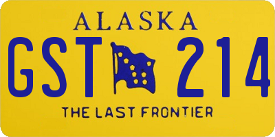 AK license plate GST214